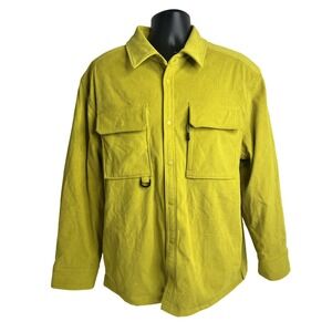Bass‎ Outdoor Shirt Jacket Mens Large Antique Moss Corduroy Worker Quilted Lined